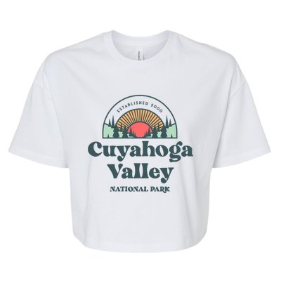 Family Vacation Design Gift Retro Cuyahoga Valley National Park Gift Bella+Canvas Jersey Crop Tee