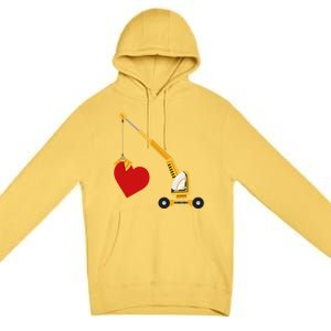 Funny Valentine Day Gift Truck Love Gift Premium Pullover Hoodie