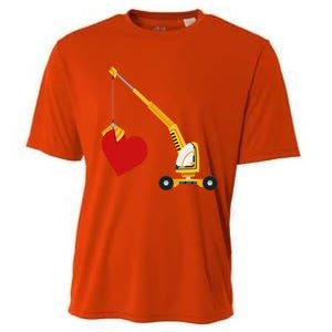 Funny Valentine Day Gift Truck Love Gift Cooling Performance Crew T-Shirt