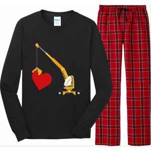 Funny Valentine Day Gift Truck Love Gift Long Sleeve Pajama Set