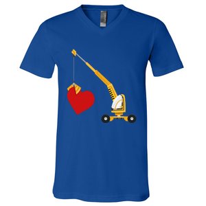 Funny Valentine Day Gift Truck Love Gift V-Neck T-Shirt