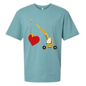 Funny Valentine Day Gift Truck Love Gift Sueded Cloud Jersey T-Shirt