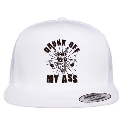 Funny Vintage Drunk Off My Ass Beer Donkey Mule Jackass Flatbill Hat