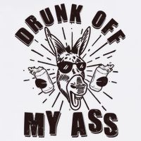 Funny Vintage Drunk Off My Ass Beer Donkey Mule Jackass Poster
