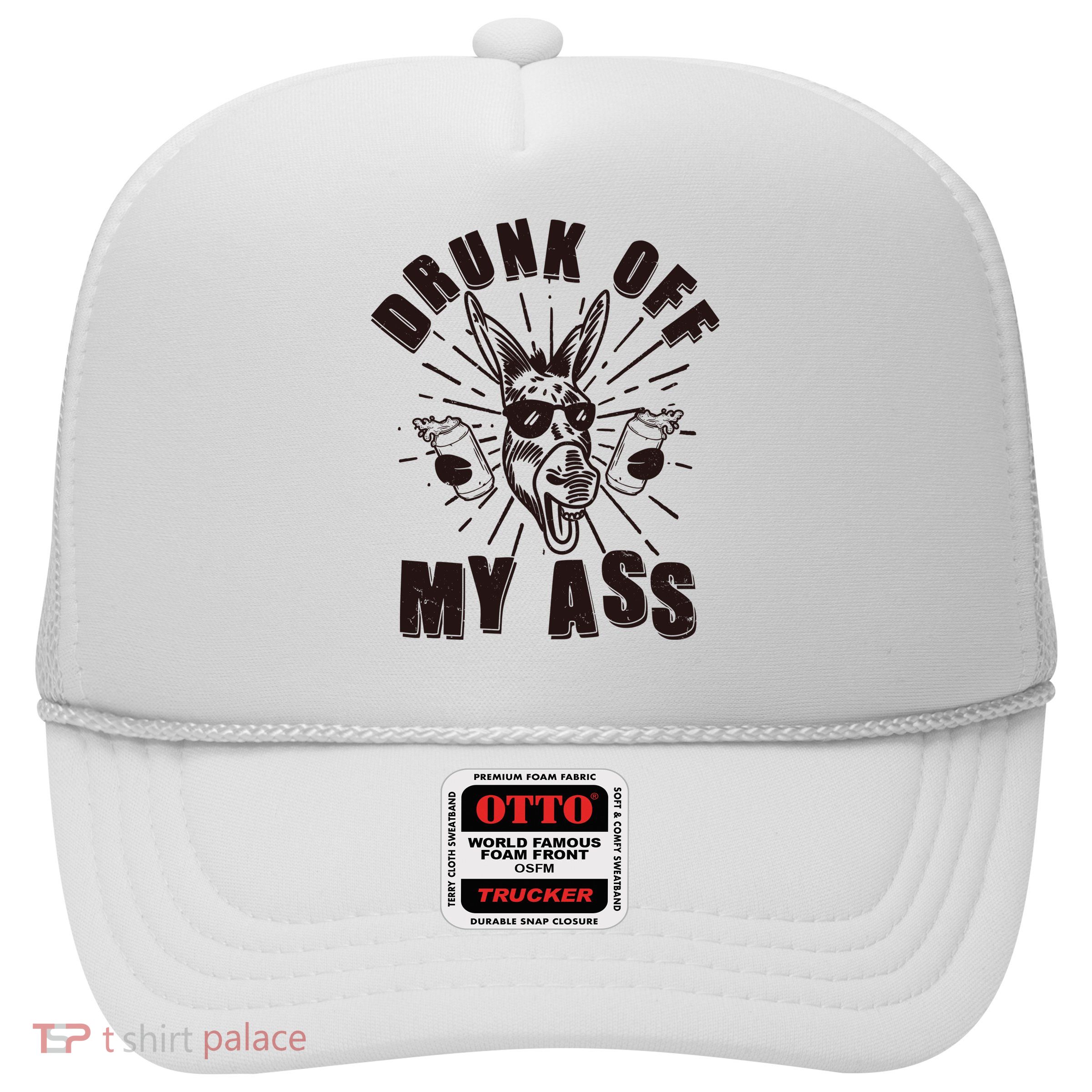 Funny Vintage Drunk Off My Ass Beer Donkey Mule Jackass Trucker Hat