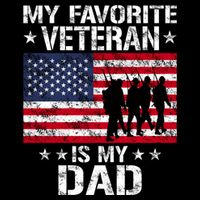 Father Veterans Day My Favorite Veteran Is My Dad Funny Gift Drawstring Bag