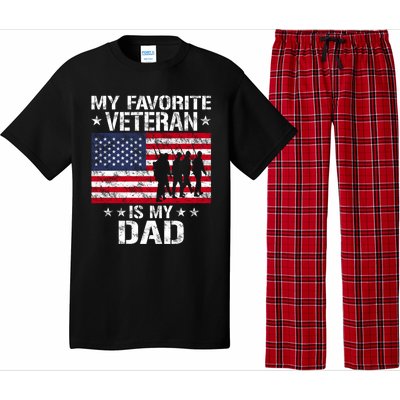 Father Veterans Day My Favorite Veteran Is My Dad Funny Gift Pajama Set