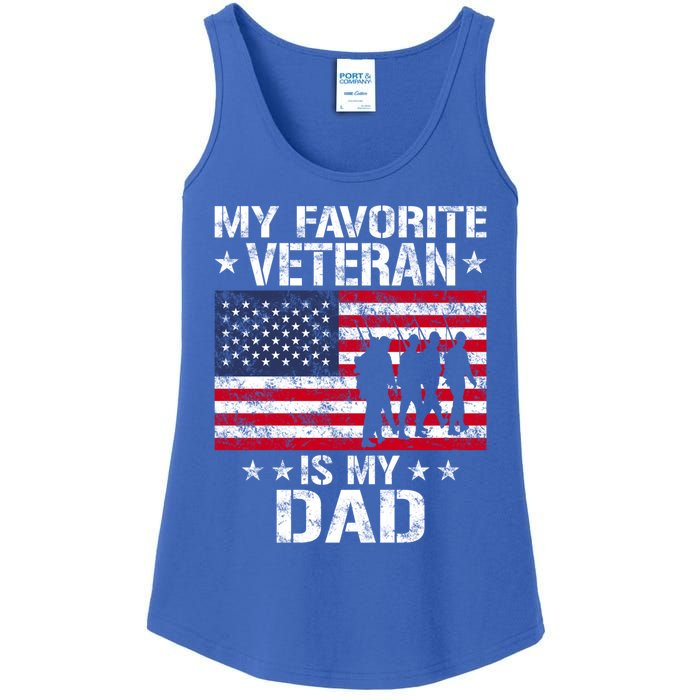 Father Veterans Day My Favorite Veteran Is My Dad Funny Gift Ladies Essential Tank