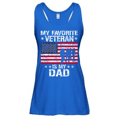 Father Veterans Day My Favorite Veteran Is My Dad Funny Gift Ladies Essential Flowy Tank