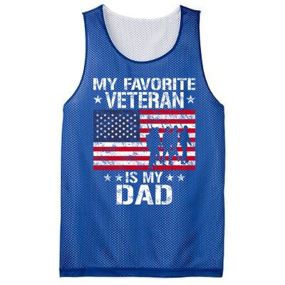 Father Veterans Day My Favorite Veteran Is My Dad Funny Gift Mesh Reversible Basketball Jersey Tank