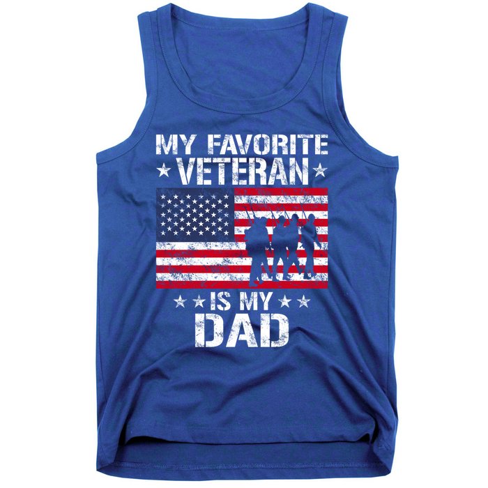 Father Veterans Day My Favorite Veteran Is My Dad Funny Gift Tank Top