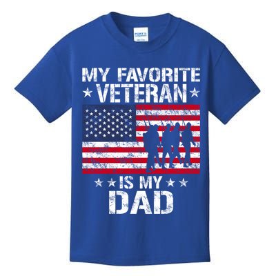 Father Veterans Day My Favorite Veteran Is My Dad Funny Gift Kids T-Shirt