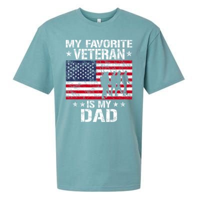 Father Veterans Day My Favorite Veteran Is My Dad Funny Gift Sueded Cloud Jersey T-Shirt