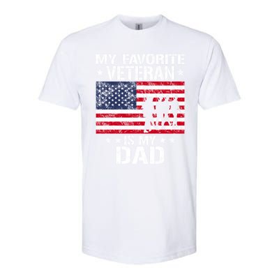 Father Veterans Day My Favorite Veteran Is My Dad Funny Gift Softstyle CVC T-Shirt