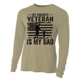 Father Veterans Day My Favorite Veteran Is My Dad Gift Cooling Performance Long Sleeve Crew