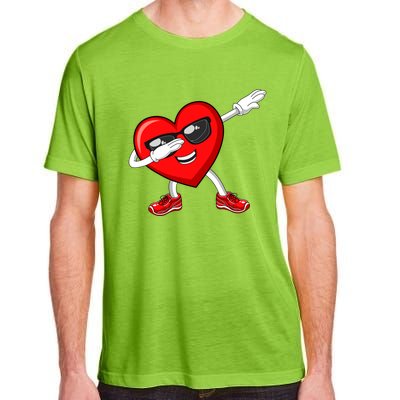 Funny Valentines Day Dabbing Heart Love Dab Dance Funny Gift Adult ChromaSoft Performance T-Shirt