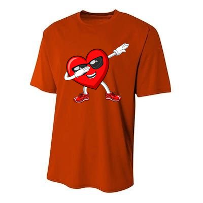 Funny Valentines Day Dabbing Heart Love Dab Dance Funny Gift Performance Sprint T-Shirt