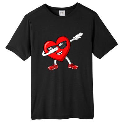 Funny Valentines Day Dabbing Heart Love Dab Dance Funny Gift Tall Fusion ChromaSoft Performance T-Shirt