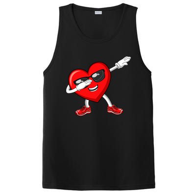 Funny Valentines Day Dabbing Heart Love Dab Dance Funny Gift PosiCharge Competitor Tank