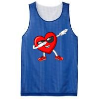 Funny Valentines Day Dabbing Heart Love Dab Dance Funny Gift Mesh Reversible Basketball Jersey Tank