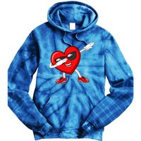 Funny Valentines Day Dabbing Heart Love Dab Dance Funny Gift Tie Dye Hoodie