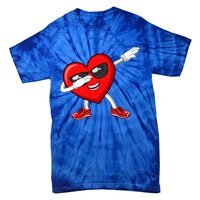 Funny Valentines Day Dabbing Heart Love Dab Dance Funny Gift Tie-Dye T-Shirt