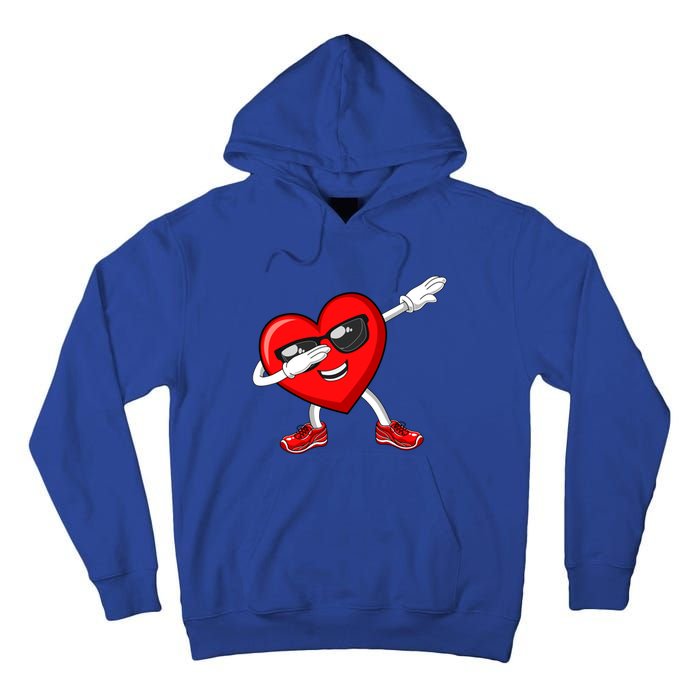 Funny Valentines Day Dabbing Heart Love Dab Dance Funny Gift Tall Hoodie