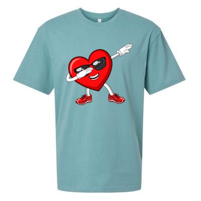 Funny Valentines Day Dabbing Heart Love Dab Dance Funny Gift Sueded Cloud Jersey T-Shirt