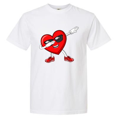 Funny Valentines Day Dabbing Heart Love Dab Dance Funny Gift Garment-Dyed Heavyweight T-Shirt