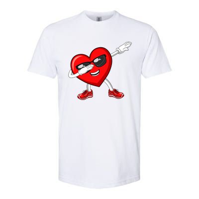 Funny Valentines Day Dabbing Heart Love Dab Dance Funny Gift Softstyle CVC T-Shirt