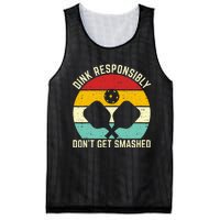 funny vintage dink responsibly don't get smashed pickleball Mesh Reversible Basketball Jersey Tank