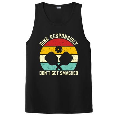 funny vintage dink responsibly don't get smashed pickleball PosiCharge Competitor Tank