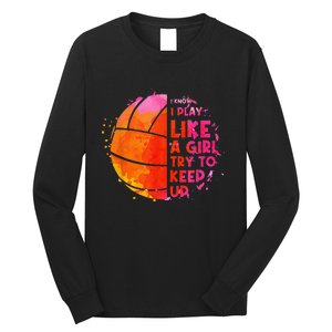 Funny Volleyball Design For  Girls Volleyball Player Long Sleeve Shirt