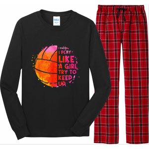 Funny Volleyball Design For  Girls Volleyball Player Long Sleeve Pajama Set