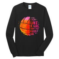 Funny Volleyball Design For  Girls Volleyball Player Tall Long Sleeve T-Shirt