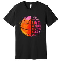 Funny Volleyball Design For  Girls Volleyball Player Premium T-Shirt