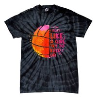 Funny Volleyball Design For  Girls Volleyball Player Tie-Dye T-Shirt