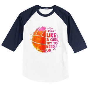 Funny Volleyball Design For  Girls Volleyball Player Baseball Sleeve Shirt