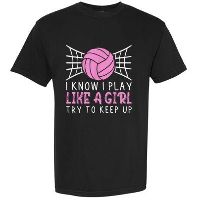 Funny Volleyball Design For  Girls Volleyball Player Garment-Dyed Heavyweight T-Shirt