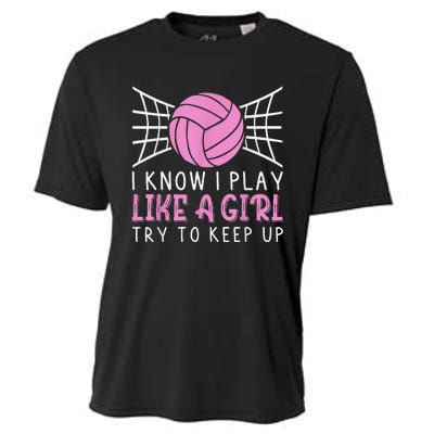 Funny Volleyball Design For  Girls Volleyball Player Cooling Performance Crew T-Shirt