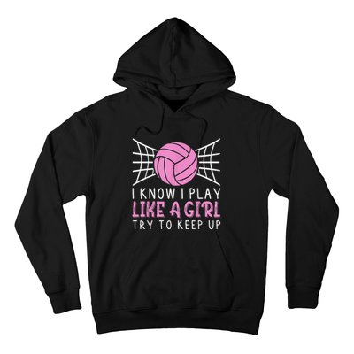 Funny Volleyball Design For  Girls Volleyball Player Hoodie