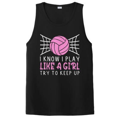 Funny Volleyball Design For  Girls Volleyball Player PosiCharge Competitor Tank