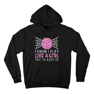 Funny Volleyball Design For  Girls Volleyball Player Tall Hoodie