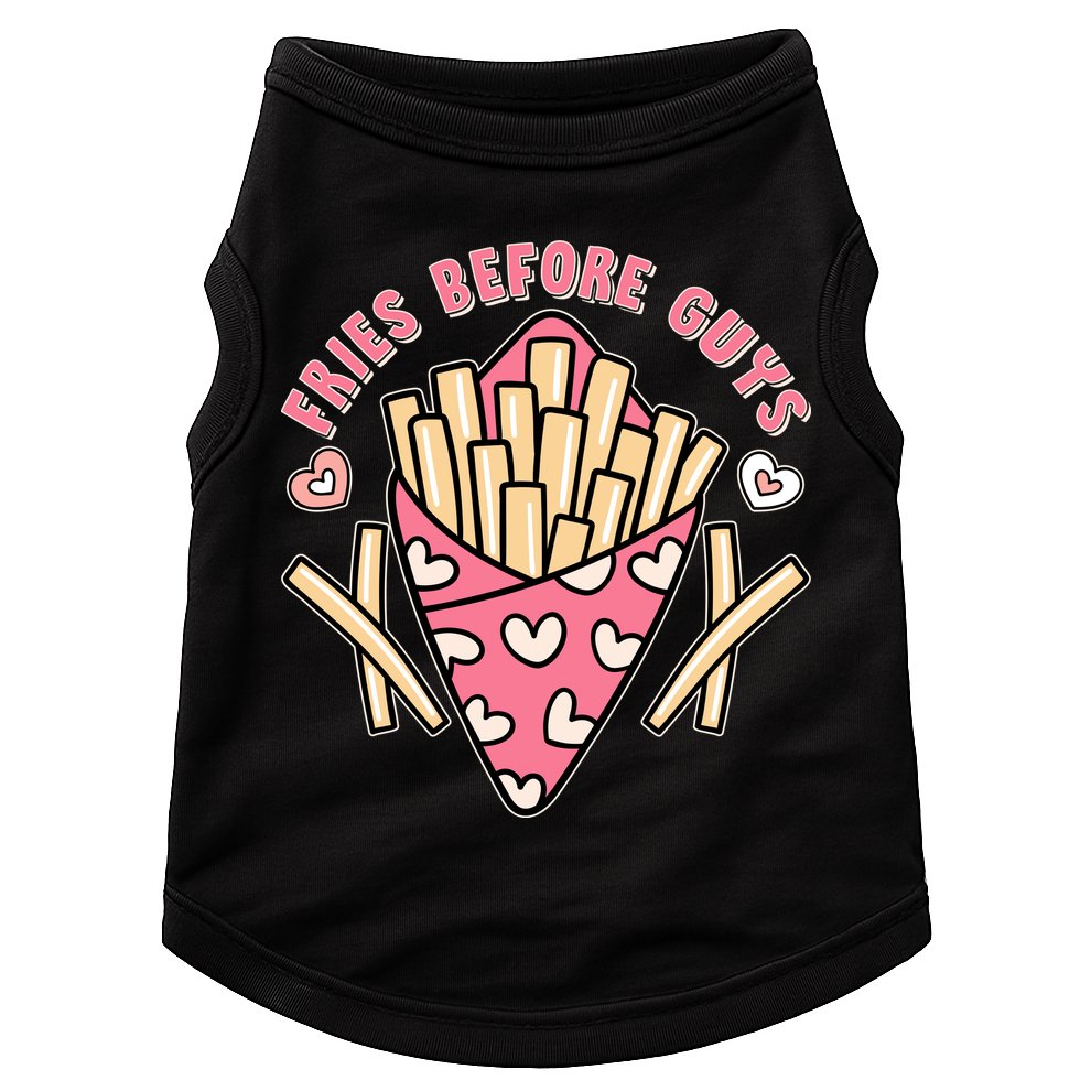 Funny Valentines Day Fries Before Guys French Fries Lover Doggie Tank