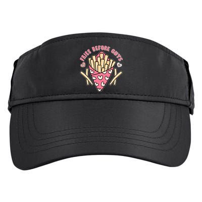 Funny Valentines Day Fries Before Guys French Fries Lover Adult Drive Performance Visor