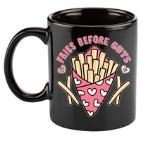 Funny Valentines Day Fries Before Guys French Fries Lover 11oz C Handle Ceramic Mug