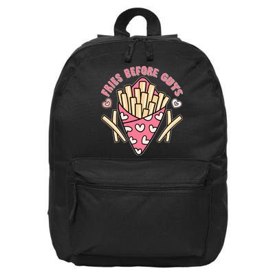 Funny Valentines Day Fries Before Guys French Fries Lover 16 in Basic Backpack