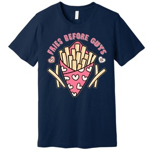 Funny Valentines Day Fries Before Guys French Fries Lover Premium T-Shirt