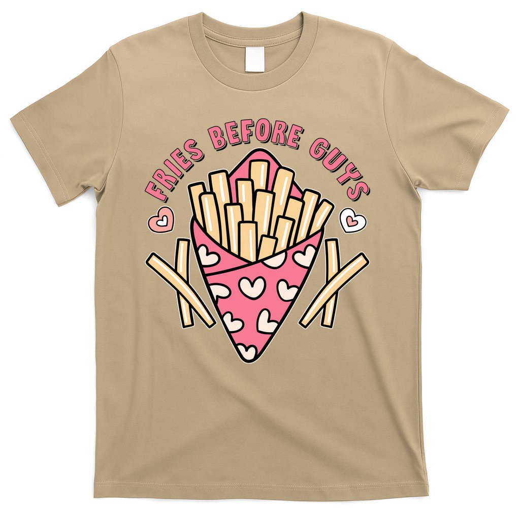 Funny Valentines Day Fries Before Guys French Fries Lover T-Shirt