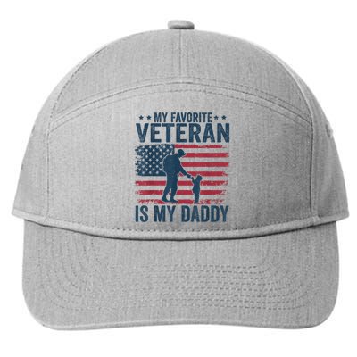 Father Veterans Day My Favorite Veteran Is My Daddy 7-Panel Snapback Hat